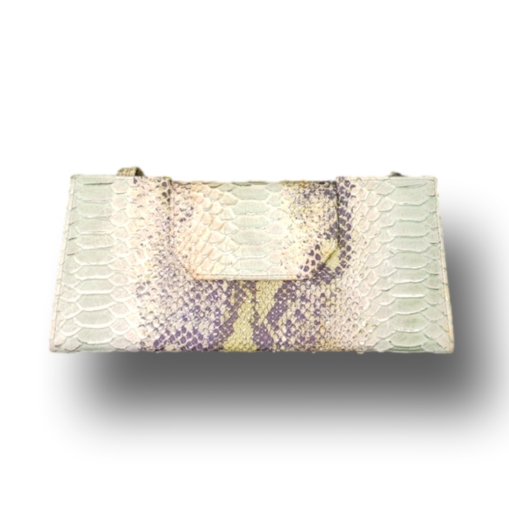 Snake print clutch